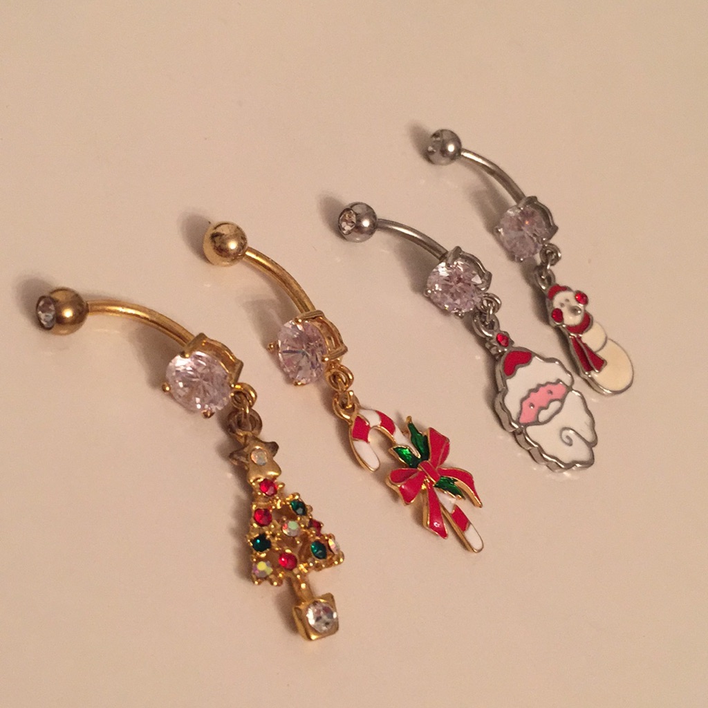 Holiday Belly Button Rings